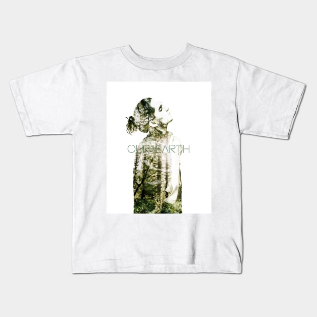 OUR EARTH Kids T-Shirt by MAYRAREINART